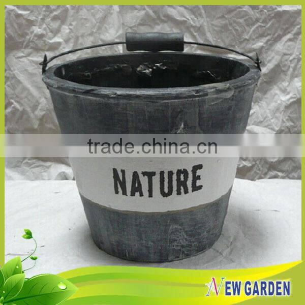 Fashionable Customzied Barrel Shape Wooden Different Types Flower Pots