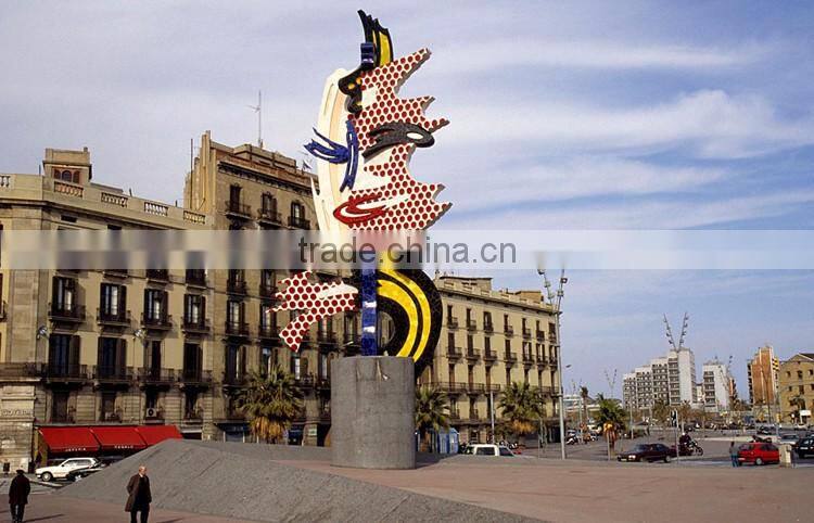 theme park statue metal craft stainless steel modern sculpture