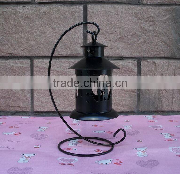 2017 morden wedding proposal house Style OEM Metal Lantern Candle Holders