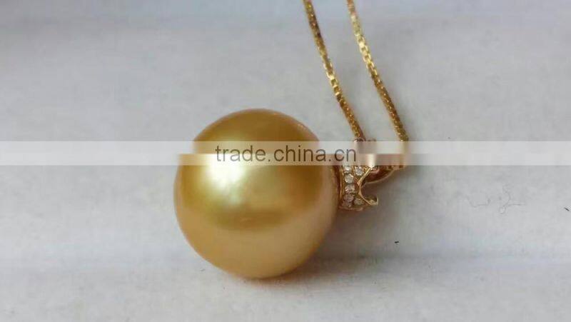 14-15mm golden south sea Pearl Pendant