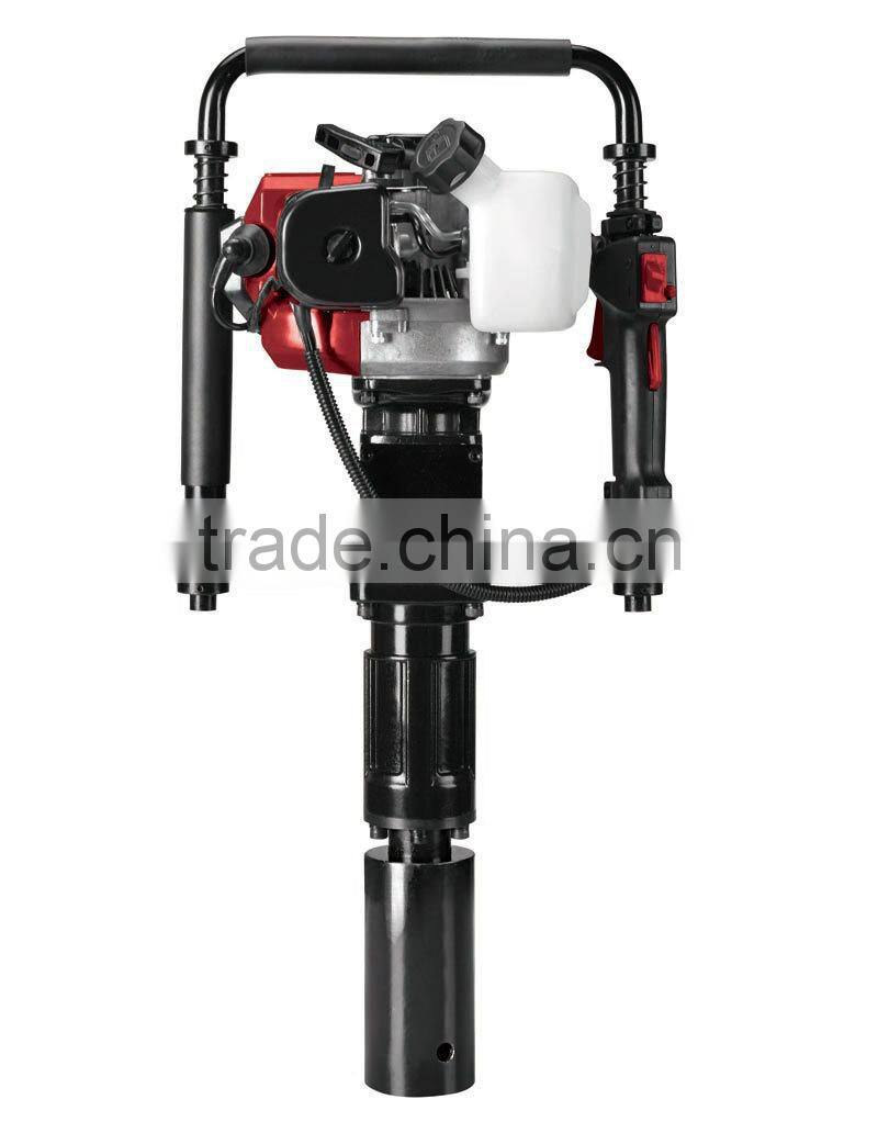 70mm Portable Petrol Hydraulic Guardrail Vibrating Fence Piling Machine Handheld Gasoline Post Driver For Star Picket