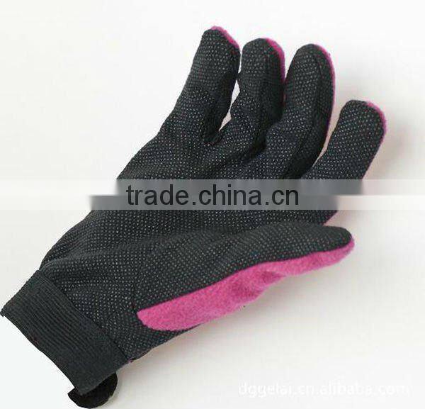 Anti Slip Warm Sports Polar Fleece Glove With PVC Palm ZMR635
