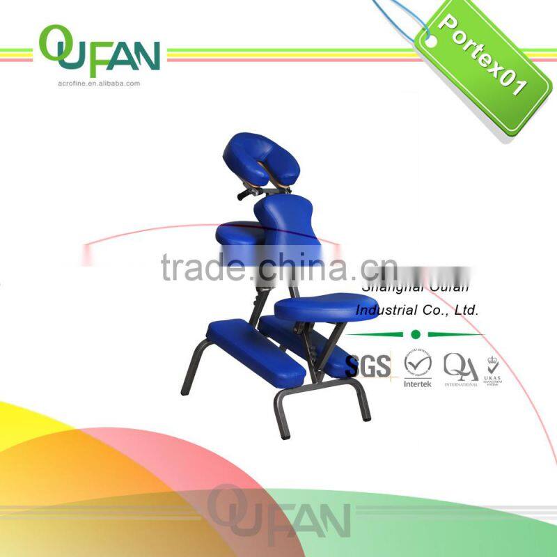 Oufan metal frame massage chair Portex01 with adjustable headrest, chest pad, seat pad, knee pad, armrest