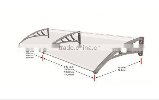 High quality plastic rain door cover canopy
