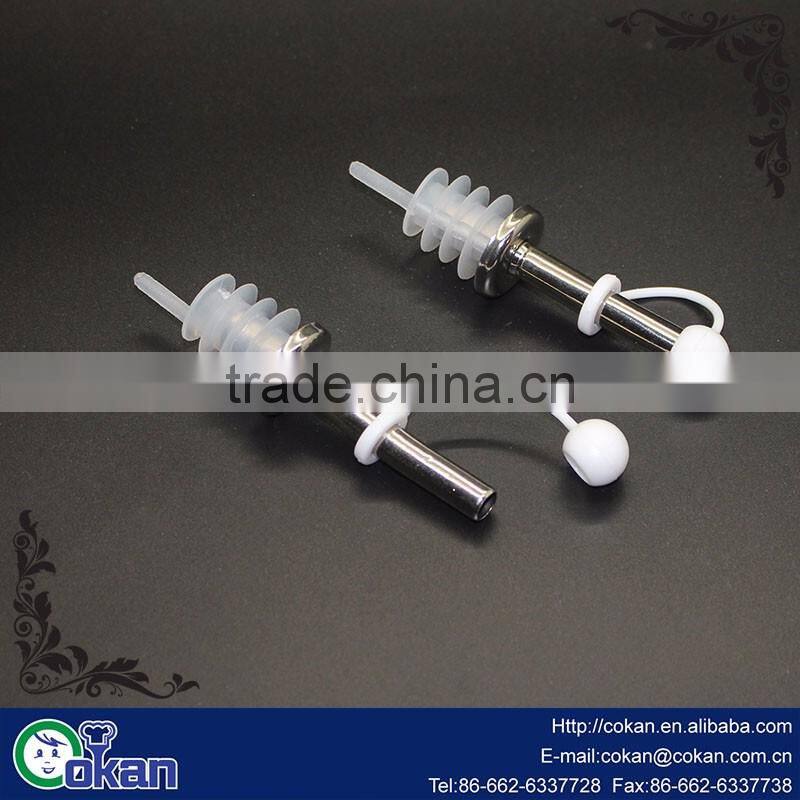 Oil Liquor Wine Free Flow Bottle Pourer Dispenser Spouts with stainless steel