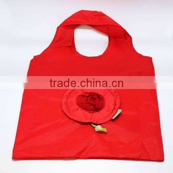 Reusable Polyester Foldable Shopping Bag with Sunflower Logo