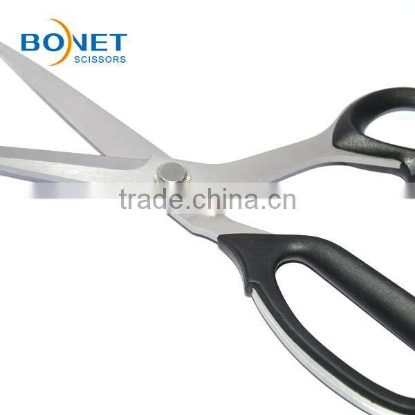 STA0017 CE qualified 10'' 4.0mm thickness titanium coating precision grinding blades nylon handle high quality tailor scissor