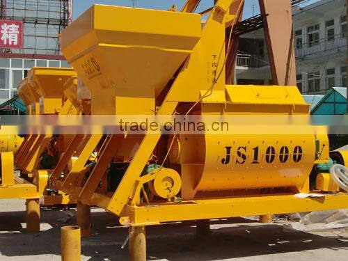Hot Sale JS1000 Double Shaft Mixer For Mixing Concrete