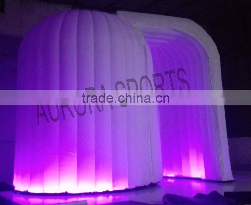 Customize Led light inflatable dome tent 3D inflatable photo booth for wedding or event