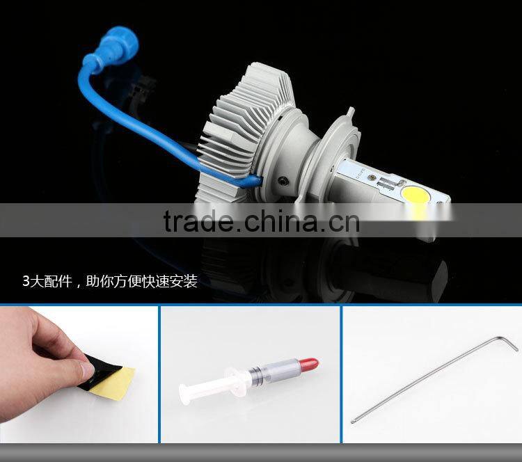 Car HID light,led light,high-power LED headlights,Led head lamp,H4 HI-LOW more than 2400LUMENS
