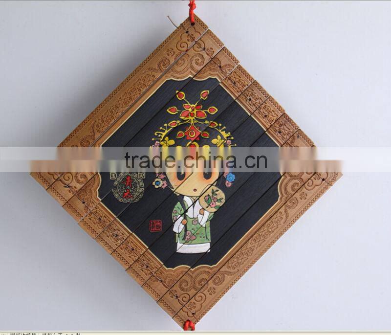 wall decoration panel--bamboo carving / Panda