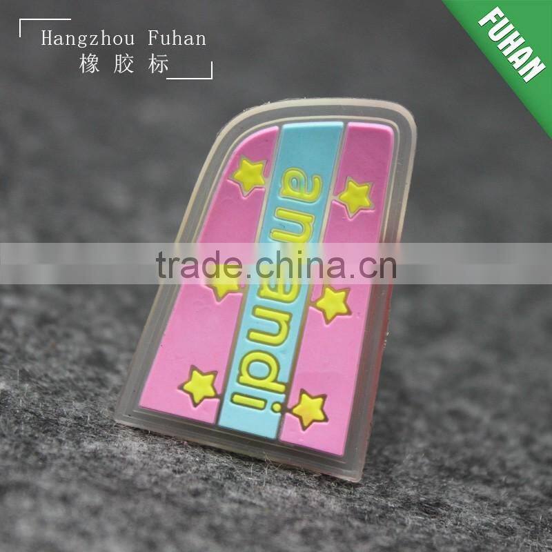 Factory custom soft pvc rubber 3d patch embossed for bag