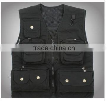 New outdoor travel vest multi pocket waterproof Vest for mens