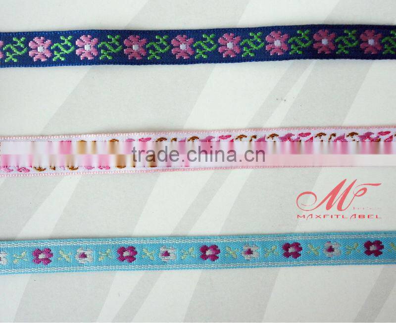 cheap custom grosgrain designer printed ribbon with logo