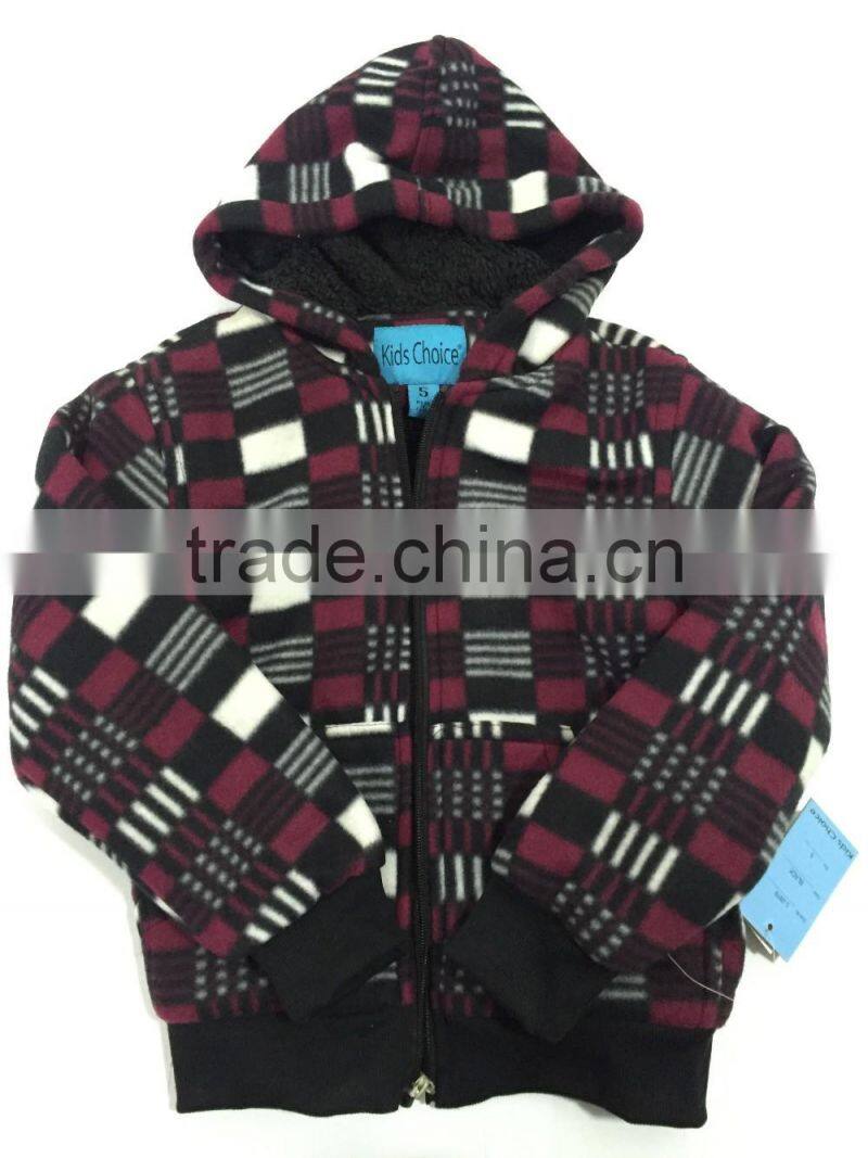 Logo available manufcture custom fleece hoody children jacket