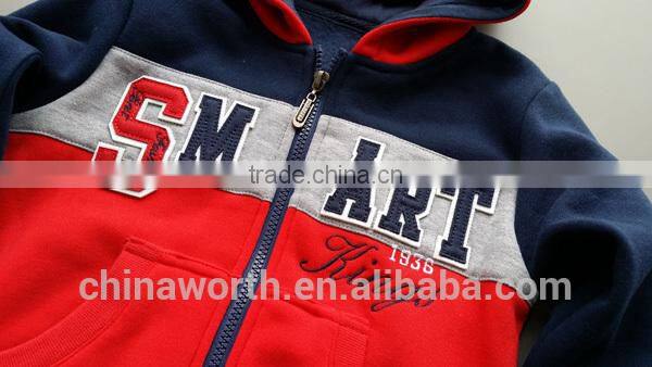 contrast color zippered hooded sweatshirt youth hoodies zip hood