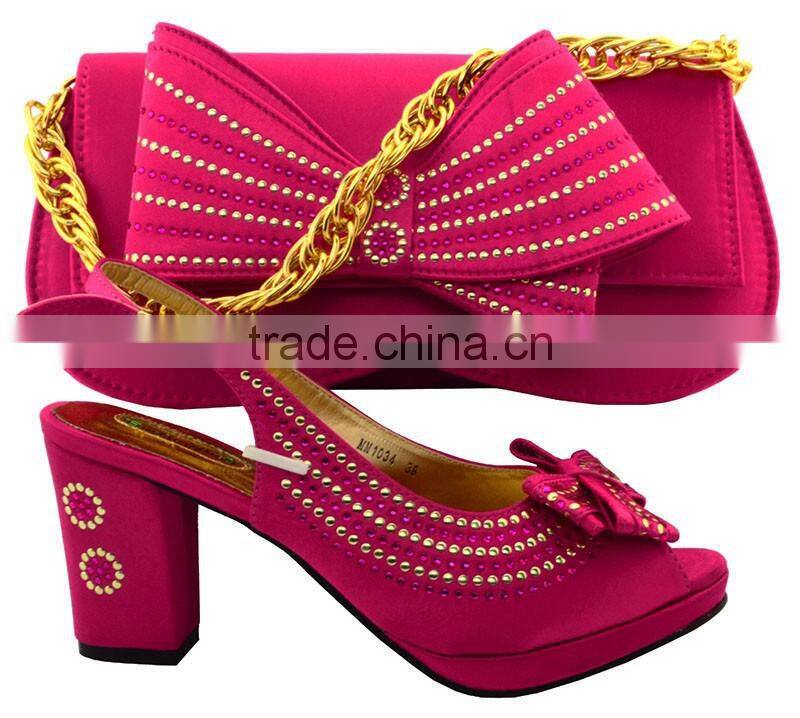 TOP quality popular comfortable cheap price italian party lady shoes and matching bags with exquisite workmanship MG1092