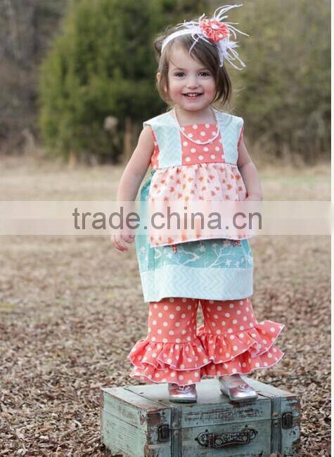 Fashionable Autumn Mustard Pie girls boutique clothing outfits girls ruffle pants set