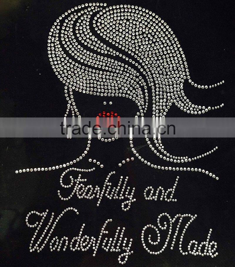 Fearfully and Wonderfully made Glamour Girl Rhinestone Transfer Iron On