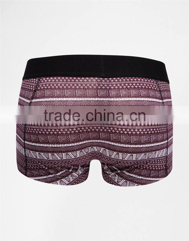 Tribal print mens trunks 10% spandex 90% cotton boxer briefs