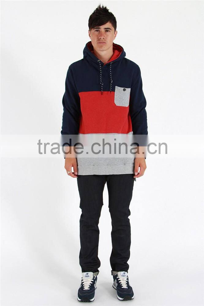 Cheap long length hoodies chest pocket hoodie,hoodie multi color