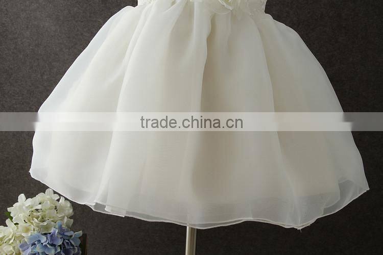 New White girls Lovely wear cheap wholesale children frocks design girls flower party dresses Fluffy baby first Communion dress