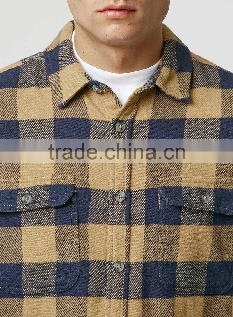 Buffalo Check Long Sleeve Casual Overshirt