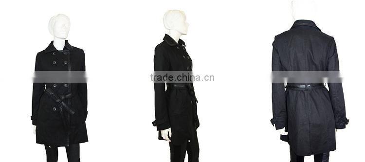 2014-2015 coat suits for women long coat women double breasted black