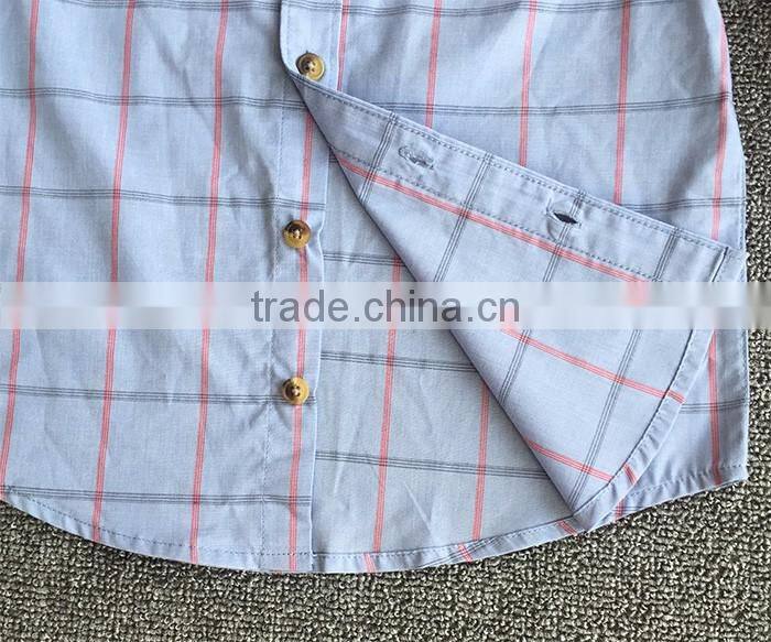New style fashion boy's shirt roll up long sleeve shirt kids fashion check shirts