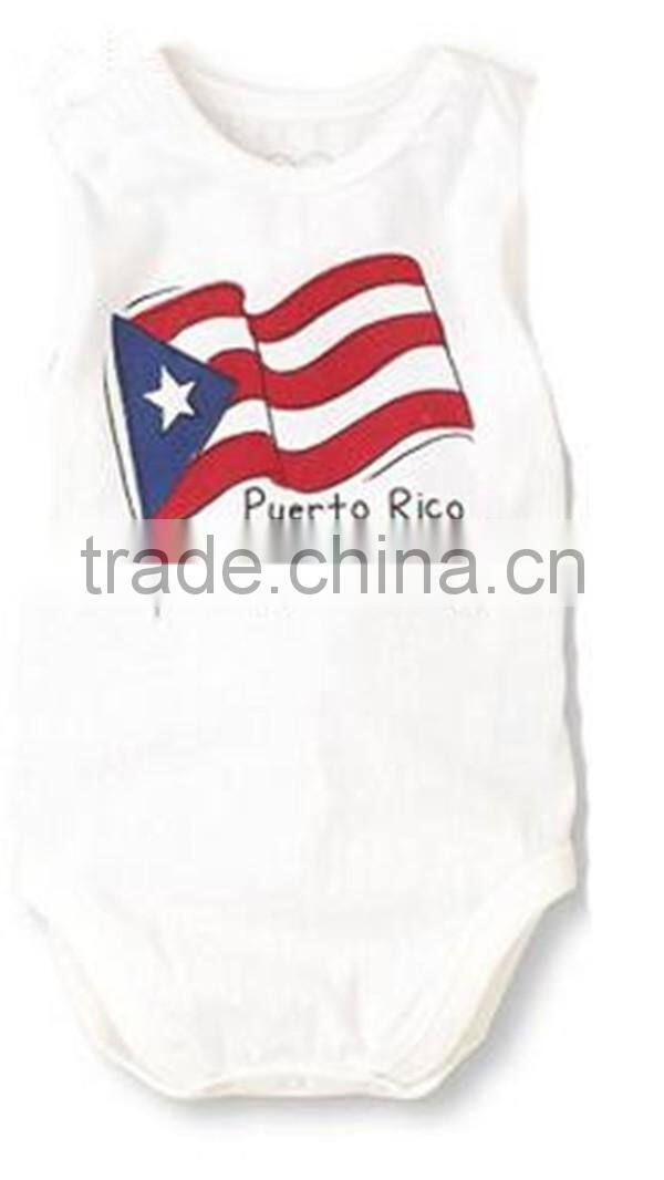 2016 baby clothes romper July 4th new fashion design baby jumpsuits & bodysuits plain cotton manufacturer guangzhou