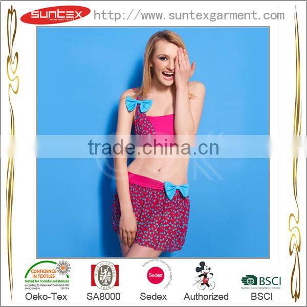 Custom one pc swimwear lady lovely sexy bikini manufacture