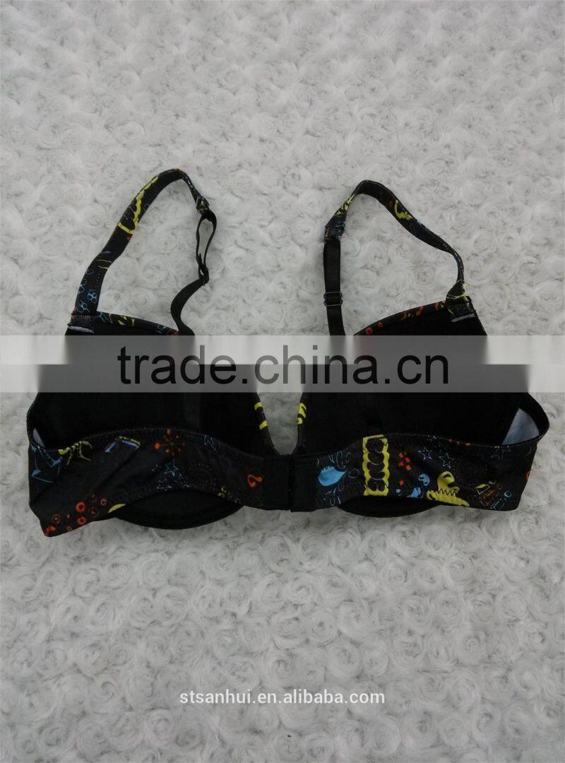 stylish hot sale sexy lady bra with colorful printing