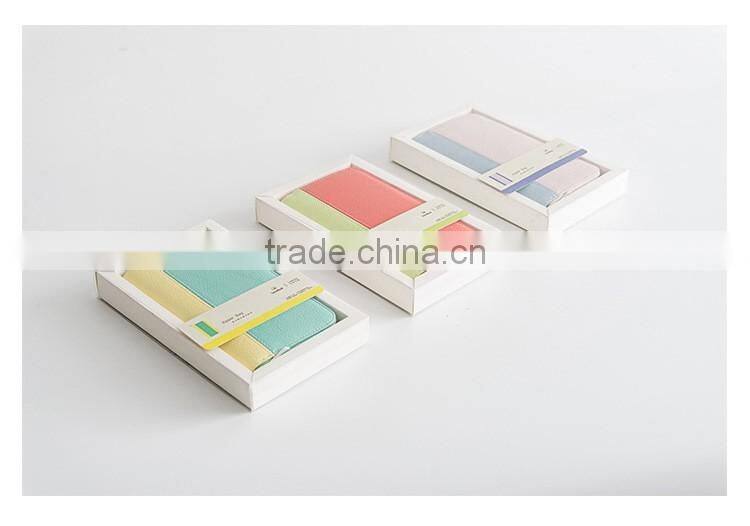 A6 size PU material planner with zipper sweety color daily planner diary