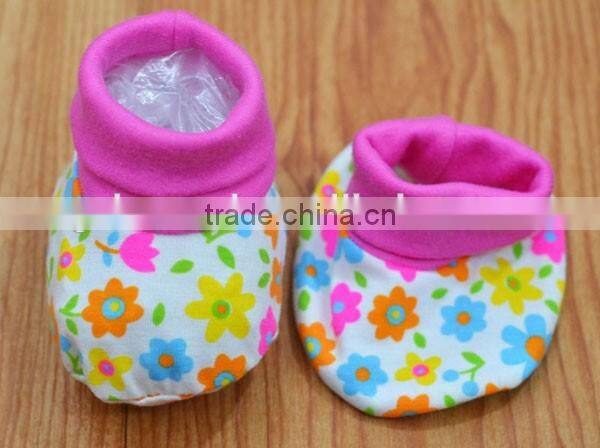Summer cotton floral baby girls' booties