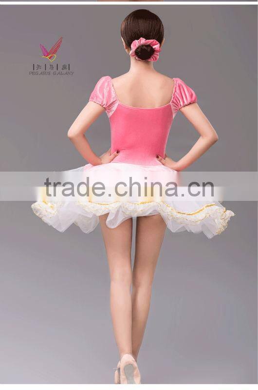 factory outlet good price and quality pink velvet ballet tutu dress dance wear for girls and adult