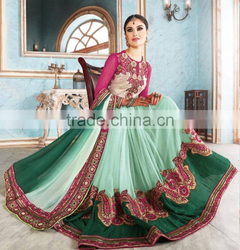 Desire Delicate Designer Light Blue Sarees Collections
