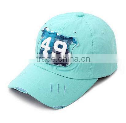 OEM Worn-out Stiching Baseball Caps Wholesale Torn Baseball Caps