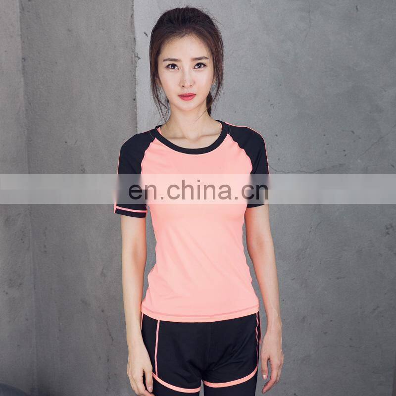 Cheap price promotion 90% polyester 10% spandex gym t shirt women wholesale