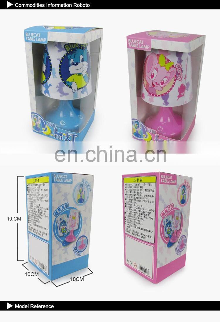 Hotel decorative bluecat table touch lamp, table touch lamp with wireless crystal cover