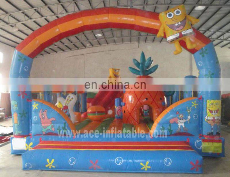 Inflatable Sponge Bob city playground,children playground