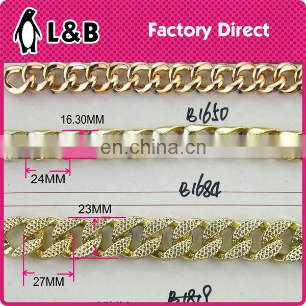 Latest design jewelry accessory gold plastic chain