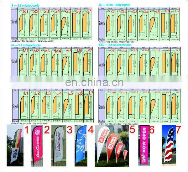 custom beach flag with cross base and pole