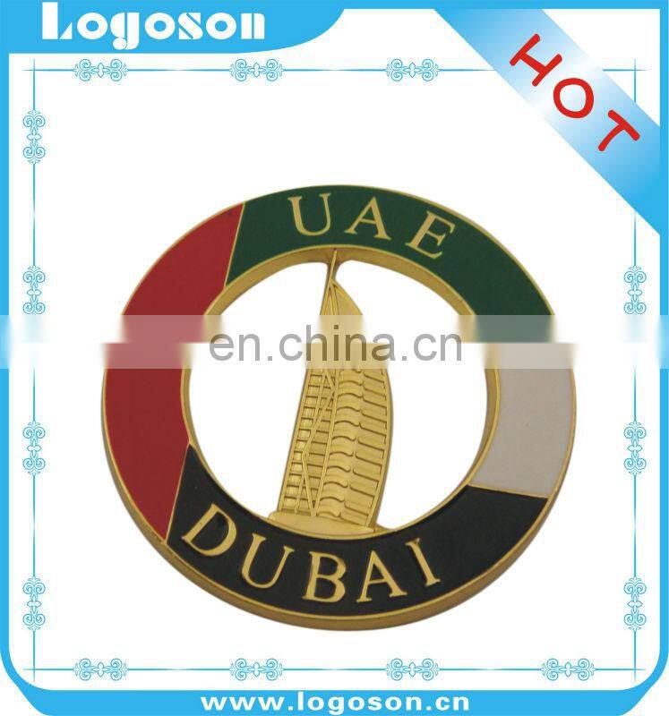 New coming coin shape custom metal badges