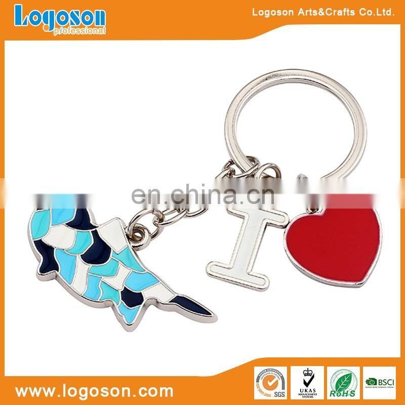 Promotional metal custom keychain item cute cat key holder