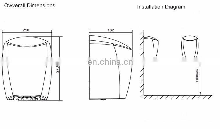 Geagle Wall Mounted Infrared Inductive Automatic Hand Dryer ,Electric Hand Dryer