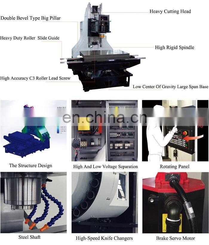 Advanced 3 axis cnc vertical machining center