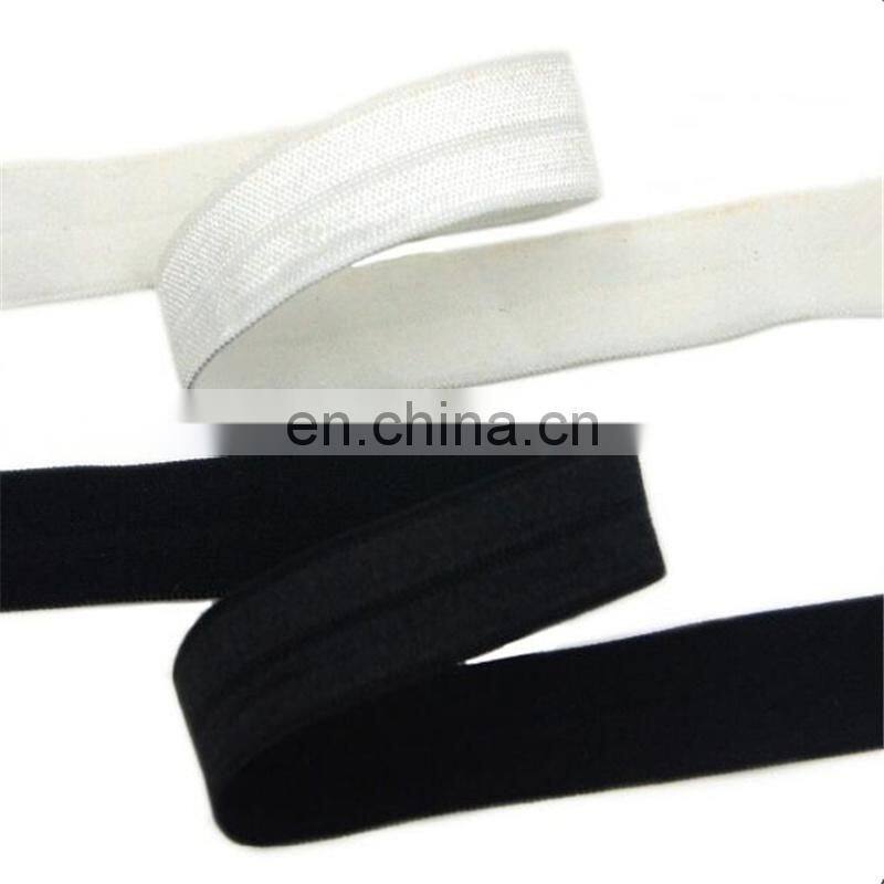 Fabric Elastic Ruffles Ribbon Band,Black White ruffle elastic tape
