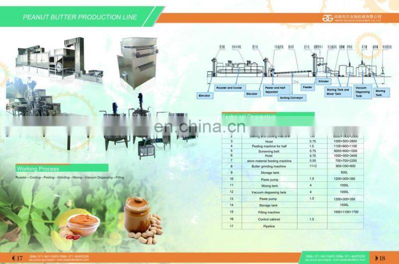 Stable Working Full Automatic Tahini Sesame Peanut Paste Making Machine Nut Grinding Equipment Groundnut Butter Production Plant