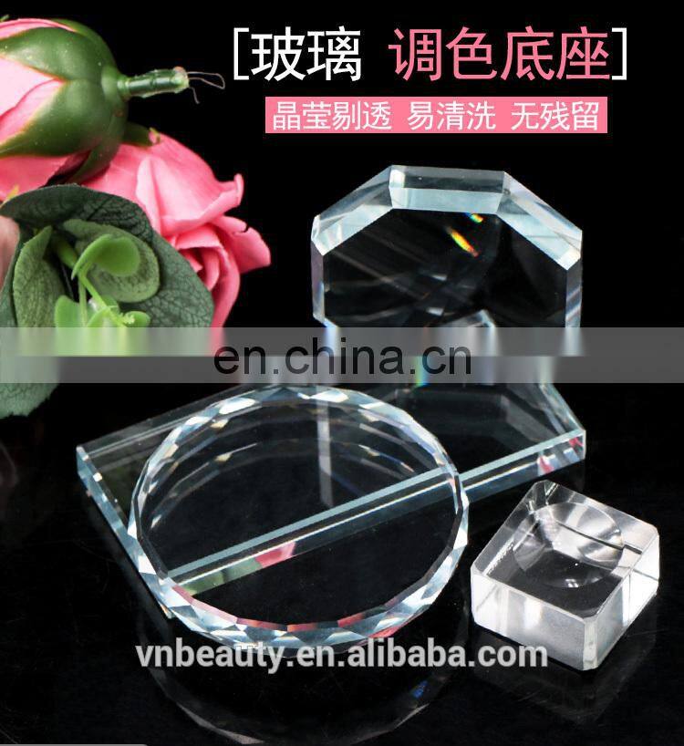 Nail Glass Palette Pallet New Eyelash Extension Glue Board Cosmetics Makeup Tool