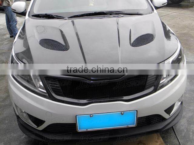 CARBON FIBER HOOD BONNET WITH HOLE FOR KIA K2 (JSK130202)